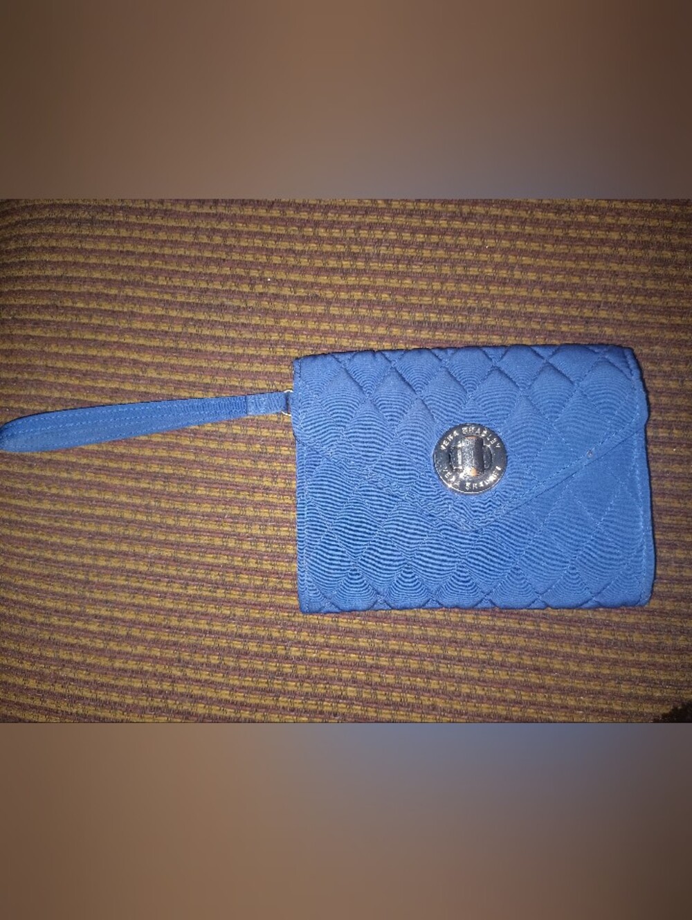 Vera Bradley Quilted Blue Wristlet Wallet -